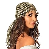 Boland 00460 - Kopftuch Bauchtänzerin, Bandana mit Pailletten und Münzen, Wahrsagerin, Piraten-Lady, Kostüm, Karneval, Mottoparty