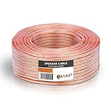 MANAX® Lautsprecherkabel weiß 2x1,5mm² 30m Ring, Transp