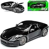 Welly Porsche 911 992 4S Coupe Schwarz Neue Generation Ab 2019 1/24 Modell Auto mit individiuellem Wunschk