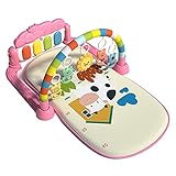 Bakodiu Baby Spielmatte Mit Musik Und Licht,Baby Fitness Studio,3-in-1 Spieldecke,tragbare Baby Krabbeldecke Inkl,abnehmbaren Spielzeugen,Lernspielzeug, Mehrfarbig,Lernspielzeug Ab 0 M