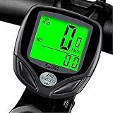 ProChosen Fahrradcomputer Kabellos 16 Funktionen IP54 wasserdichte fahrradcomputer Wireless LCD Geschwindigkeit Fahrradtacho drahtlos Radcomputer Tacho Schw