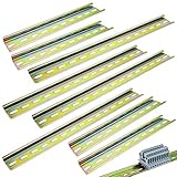 xianzhanEU 8 Stk Din Schiene Hutschiene Montageschiene Hängeschiene,für Verteilerschrank Schaltschrank Einbau,Bunt,2 Stile(200 mm/300 mm)
