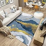 waschbare teppiche in Waschmaschine Blauer Teppich, antibakterieller Krabbelkissen kann EIN hochwertiger Teppichboden gewaschen Werden-Blau_60x90