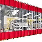 AWSAD Vorhang Wasserdicht Outdoor Abdeckplane mit Ösen PVC Schwerlast Wasserdicht Plane Seitenwand Wetterresistent Partition Vorhang für Pergola，Terrasse, Pavillon (Color : Red, Size : 4x7.5m)