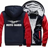 XPRINT Herren Hoodie Sweatshirt für Moto 3D Logo Print Casual Winter Stitching Zip Warme Kapuze Langarm Jacke Pullover-Teen Coat Geschenk(Color:F,Size:Large)