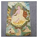 ALIUJUNAMZ 35'Thangka Stickerei Tibetan Buddhismus Seide Stickerei Brokat Nepal Master Dharma Vortrag Thangk