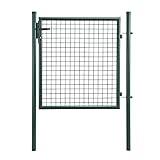 pro.tec Gartentür 150x106 grün Gartentor Zauntür Gartenpforte Gartenzaun Tü