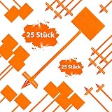 QUICK2FIX® Estrichmessstelle - Messpunkte für Estrich für Fußbodenheizung - Flexibel, Estrich-Messpunkt mit Widerhaken - Premiumqualität – Made in Germany- 25 Stück