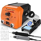 Lötstation Lötkolben Set, Preciva Brandmalstation Brennkolben Set 40W mit 20pcs Lötspitzen, 250-750°C Einstellbare Temperatur, Temperatursperrfunktion, Brandmalerei Set für Holz, Leder und Kork DIY