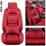 YSTC Autositzbezüge für Audi R8 42 Spyder V8/V10 2009-2012, Leder Neue Sportsitz Sitzbezüge, Luxus Voll Vorderseite und Rückseite Schonbezüge, Auto Verschleißfest Weich Sitzauflage Kompatibel Airbag