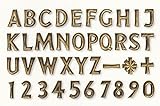 Bronzebuchstaben/Grabschrift/Schriftzüge/Bronze/Schrift/Grabstein/U