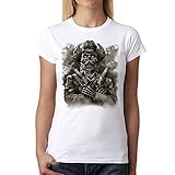 Revolverheld Tot Cowboy Damen T-Shirt Weiß M