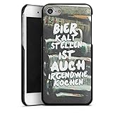 DeinDesign Cover kompatibel mit Apple iPhone 7 Lederhülle schwarz Leder Case Leder Handyhülle Beer B