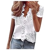 XTBFOOJ Tunika Bluse Damen Sommer Lila Bluse Damen Tshirt Gelb Damen Top Schulterfrei Bluse Sommer GrößEntabelle Hosen Weiße Bluse BüGelfreie Blusen Tunika GüNstig