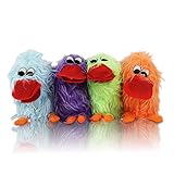 6 x HC-Handel 910706 Handpuppe Crazy Bird Zunge 20 cm Vogel verschiedene Farb