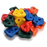 WADEO Klettersteine Kinder Set 20 Stück Klettersteine für Kletterwand im Set bunt gemischt robuste Klettergriffe für Spielturm Kletterwände Klettergriffe bunt, Keine Schraub