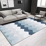 Teppich Küchenläufer Anti-rutsch Einfache Farbverlauf-Blaue graue Welligkeit mädchen Teppich kinderzimmer 80X120