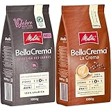 Melitta BellaCrema Selection des Jahres, Ganze Kaffeebohnen, Stärke 3, 1kg & BellaCrema LaCrema, Ganze Kaffeebohnen, Stärke 3, 1kg