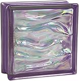 Fuchs Design 6 Stück Glassteine BM Glassteine AQUA Perlmutt Violett Glasstein glänzend 19x19x8