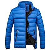 YULONGESS Herren Jacke Winter Herren Winterparka Warme Windbreakers Winter Herrenmantel Stehkragen Langarm Wintermantel Daunen Übergangsjacke Übergangs Windjacke Funktionsjack