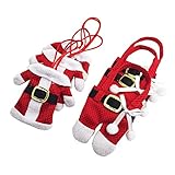 qingmutech Weihnachtsdekoration 6Pcs Neujahr Chirstmas Geschirr Halter Messer und Gabel Besteck Set Rock-Hosen Weihnachtsdekorationen for Haus Weihnachtsdekoration amerikanisch (Size : Kou zi)