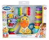 Playgro Jerry Giraffe Spiel- und Geschenkset, Baby Spielzeuge, 17-teilig, Ab 6 Monate, BPA-frei, Bunt, 40210