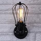 LHTCZZB Wire Cage Wandleuchte, Wandlampen & Wandlampen & Wandleuchten, Verstellbare industrielle Wandleuchte Schlafzimmer im Vintage-Stil, Verandaspiegel, moderne minimalistische Persönlichkeit, S