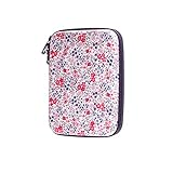 Glucology™ Diabetes Zubehör Tasche groß – Organizer für Blutzucker Teststreifen, Medikamente, Glukose Messgerät, Tabletten, Insulin Spritzen, Nadeln und Lanzetten - Hartschale (Klassisch, Blumen)