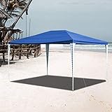 VINGO Pavillon 3x4m Wasserdicht Blau Stabiles Partyzelt Gartenpavillon mit 4 Seitenteilen UV-Schutz für Markt Camping Hochzeiten F