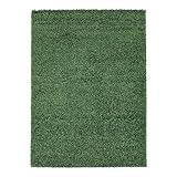 payé Teppich Wohnzimmer Hochflor - Grün -100x200cm - Weich Langflor Shaggy Schlafzimmer Bettvorleger Kinderzimmer - Dek