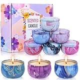 Duftkerzen Geschenkset 9 Pack Aroma Kerze Set für Frauen Damen Sojawachs Duftkerze für Bad Yoga Aromatherapie Kerzen für Weihnachten Geburtstag Stressabbau Entspannung