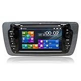 SWTNVIN Autoradio Stereo Kopfeinheit Fits für Seat Ibiza 6j 2009 2010 2011 2012 2013 In Dash 7 Zoll HD Touch Screen GPS Navigator 2DIN unterstützt USB SD FM AM RDS Video Bluetooth SWC DVD CD Play