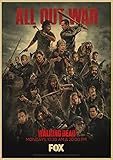 Leinwand plakat 50x70cm Kein Rahmen The Walking Dead Staffel 8 TV-Serie Poster Bar Café Wohnzimmer Wohnk