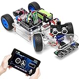 OSOYOO Sport CAR V1.0, Elektronikbausatz für EIN programmierbares, selbstfahrendes Modellauto für Arduino UNO/versch. Betriebsarten inkl. Spurverfolgung & Hindernisvermeidung/für Hobby & S