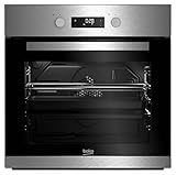 Beko BIM22301X Backofen Elektro/A/71 L/Silber/SimpleSteam Reinigungsfunktion/3D-Kochen/Pflegeleichte Emaillierung/Kindersicherung/Backofentür abnehmbar/Kühlgeb