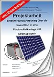 Technischer Betriebswirt Projektarbeit und Präsentation - IHK- Photovoltaikanlage mit Stromsp