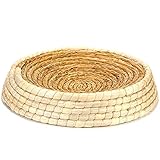 xueren Katzenbett, waschbarer Katzenkorb, gewebtes Rattan, Haustier-Katzennest, Korb, Schleifklaue, Kratzbaum, Strohbett, rund, für den Innenbereich, k