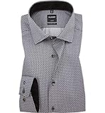 OLYMP Herren Hemd Wolle Modisch Schwarz 42