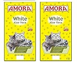 Amora 2 x 15 Liter Katzenstreu White Compact Aloe V