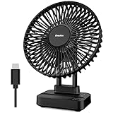 USB Tischventilator,EasyAcc Mini USB Ventilator Klein Leise Tragbarer Luftzirkulation Starker Exquisit Lüfter 3 Einstellbare 90 ° Einstellbarkeit Desktop Fan für Schreibtisch, Zuhause, Bü