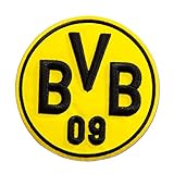 Borussia Dortmund BVB Aufnäher-3D, Polyester, Schwarz/Gelb, 10 x 10 x 1