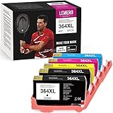 LEMERO UEXPECT Kompatibel für HP Druckerpatronen 364 XL HP 364XL für HP photosmart 5520 5510 6520 6510 5515 5524 HP 7510 HP 7520 B010a Officejet 4622 4620 Deskjet 3070A 3520(5-Pack)