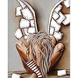 DIY Paint By Number Kit Colorful Broken Angel Character No Frame Home D