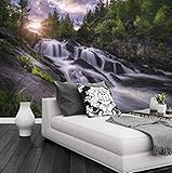 Große Wandbilder Norwegen Flüsse Wasserfälle Natur Tapeten Wohnzimmer Sofa TV Wand Schlafzimmer fototapete 3d effekt tapeten Wohnzimmer Schlafzimmer kinderzimmer-250cm×170