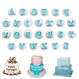 26 STK Ausstechformen Buchstaben Fondant, A-Z Groß Alphabet Anzahl Kolben Ausstecher, Cookie Mold Präger, Alphabet Tortendeko Backen Zubehör S