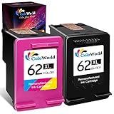 ColoWorld Remanufactured Druckerpatronen 62 XL Schwarz Farbe für hp 62XL 62 Tintenpatronen Multipack für hp Envy 5540 5541 5740 5544 5545 5546 5547 5640 5646 7640 OfficeJet 200 250 5740 5742 Druck