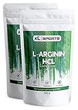 Kräuterland L-Arginin HCL Pulver 1kg - 2x 500g Arginin Hydrochlorid, hochdosiert, vegan, ohne Zusätze - optimale Löslichkeit - in Premium Q