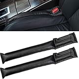 ZHENA 2Pcs Autositz Lückenfüller Universal Lückenkissen Leder, Autositz Gap Stopper, Auto Innenraum Zubehör für Mercedes BMW V