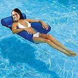 Luftmatratze Pool, Wasser Hängematte Lounge Chair, Tragbare Aufblasbare Wasserstuhl Mit Netz, Schwimmende Liege U-Sitz Für Erwachsene Und Kinder, Rot/B