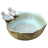 WANGQ Vogeltränke, Vogelbad Vogelbecken, Vogeltränke Frostsicher Stehend, Runde Vogeltränke, Vogeltränke Garten Deko, Wassertränke Tränke Wasserschale Aus Keramik Für Wildvögel, Kreative Dek